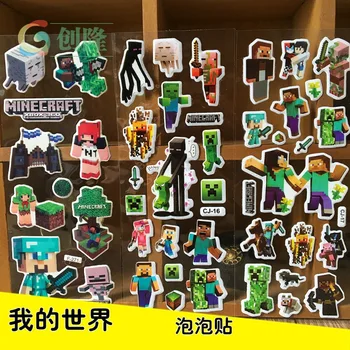 

Minecraftings cartoon animation game bubble stickers children baby reward stickers kindergarten