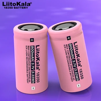 

100PCS Liitokala ICR 3.7V 18350 900mAh 8A power rechargeable battery fo juicer and electronic cigarette