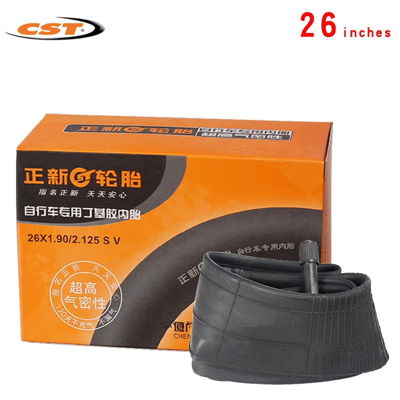 CST-Foldable Cycling Inner Tube, Bicycle Tires, MTB Parts, 26 in, 1.25, 1.5, 1.75, 2.125, BMX 26*1 3/8
