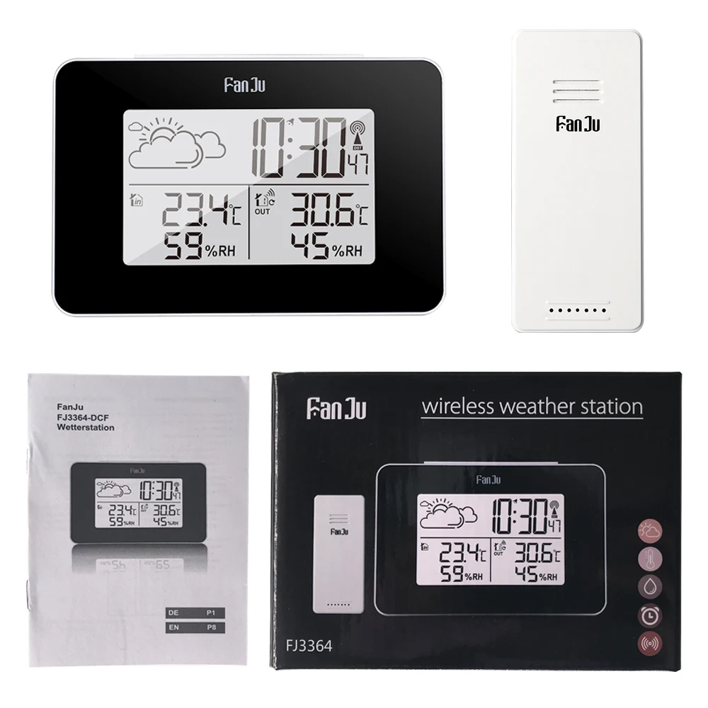 Цифровой Будильник Метеостанция беспроводной датчик гигрометр термометр электронный ЖК-дисплей время рабочего стола часы