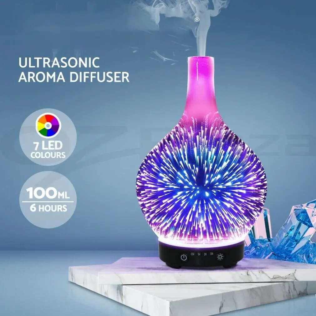 

Mini Home Humidifier Gift Ultrasonic Creative Air Conditioning Aromatherapy Purification 3D Glass Humidifier