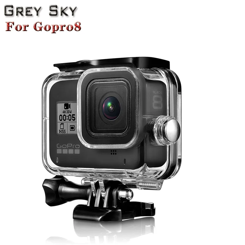 50 м подводный водонепроницаемый чехол для GoPro Hero 8, Черный Защитный корпус для экшн-камеры GoPro 8, аксессуары