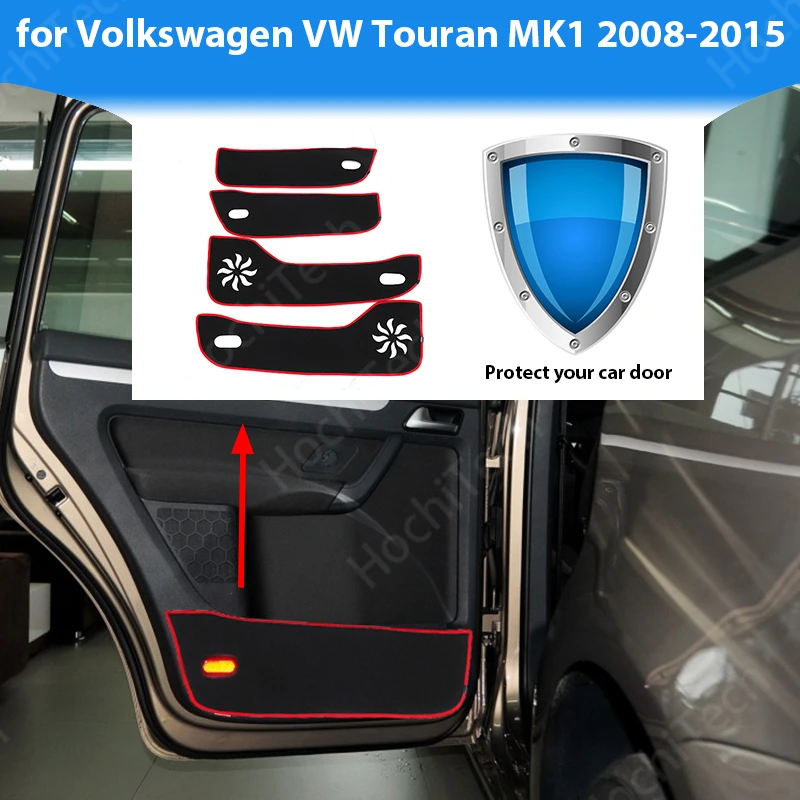 

Side edge cover decal Door Inside Guard Protection Carpet for Volkswagen VW Touran MK1 2008-2015 Car Door Anti Kick Pad Sticker