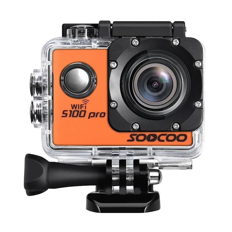 SOOCOO S100 Pro 4K WiFi экшн-камера с водонепроницаемым корпусом, 2,0 дюймовый экран, 170 градусов широкоугольный