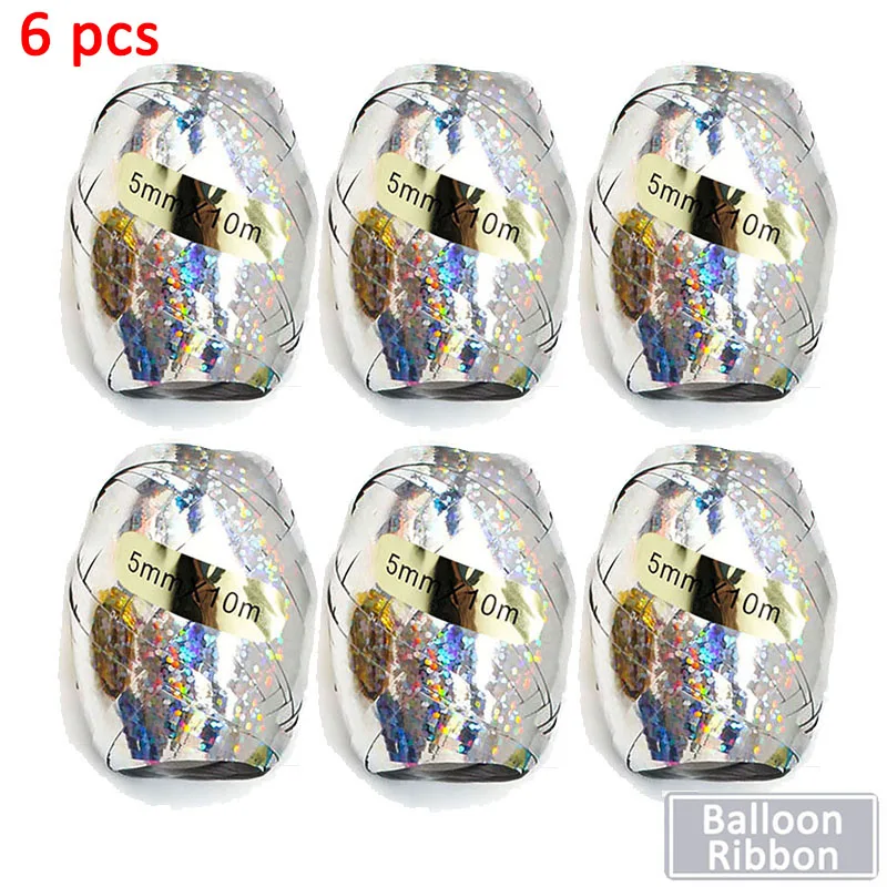 6pcs balloon ribbon Lincaier I Am Five баннер из крафт-бумаги 5 лет день рождения для мальчиков и девочек 5th воздушные шары вечерние украшения пятая гирлянда розовый синий - Цвет: 6pcs balloon ribbon