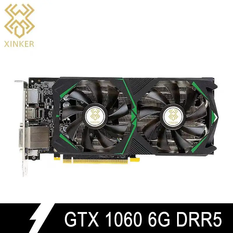 Для видеокарты NVIDIA GeForce GTX1060 6 ГБ GDDR5 192Bit PCI-E 3,0 1506 МГц с разъемом HDMI DP DVI-D