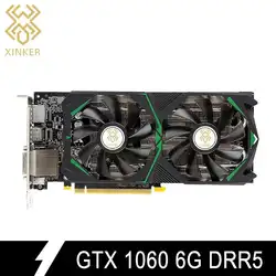 Для NVIDIA GeForce GTX1060 6 ГБ GDDR5 192Bit PCI-E 3,0 Графика карты 1506 МГц с HDMI DP DVI-D Порты и разъёмы настольных компьютеров и видеокарты