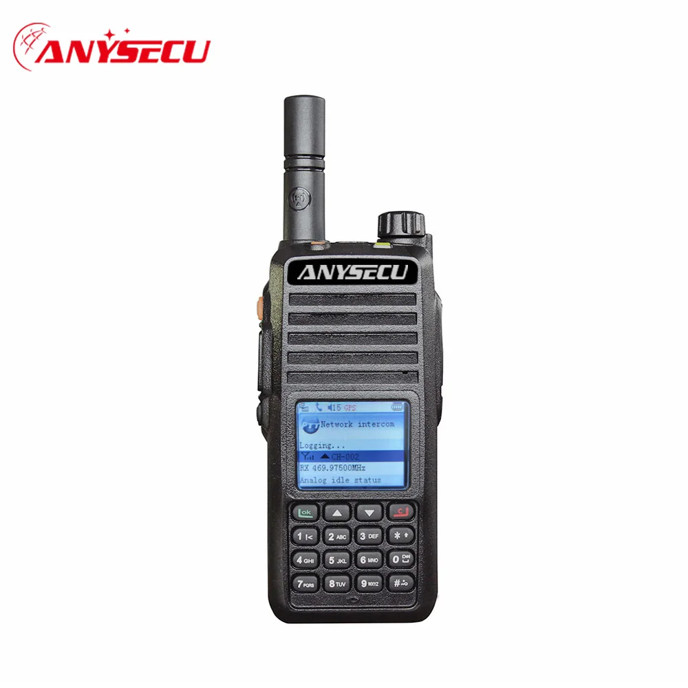 Anysecu 4G Радио рация G6000 Linux система Realptt платформа UHF 400-470 МГц с функцией GPS