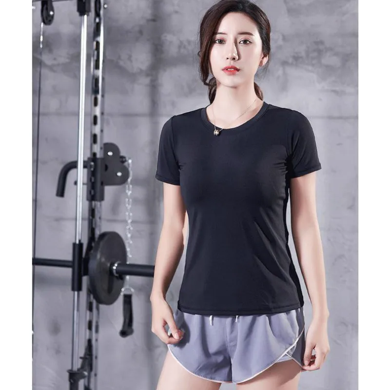 Gracefl. u женские летние футболки Slim Fit для Спорт Фитнес Йога короткий рукав Йога Топ сетка Женская гимнастическая майка спортивная одежда