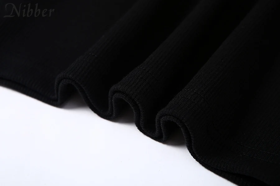 Nibber Harajuku чистый вязаный короткий топ с длинным рукавом Женские футболки модные уличные повседневные розовые черные простые Стрейчевые облегающие футболки