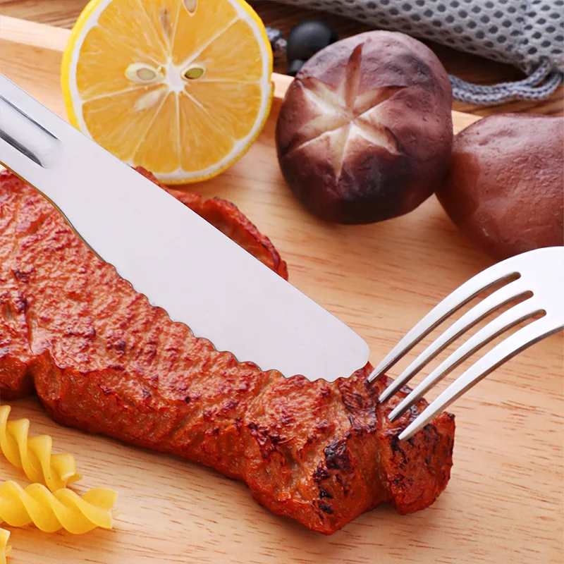4-in-1 Portable stainless steel Cutlery Set Camping Spoon Fork Knife and Can/Bottle Opener cutlery set western style cutlery set picnic cutlery set stainless steel cutlery set camping cutlery set
