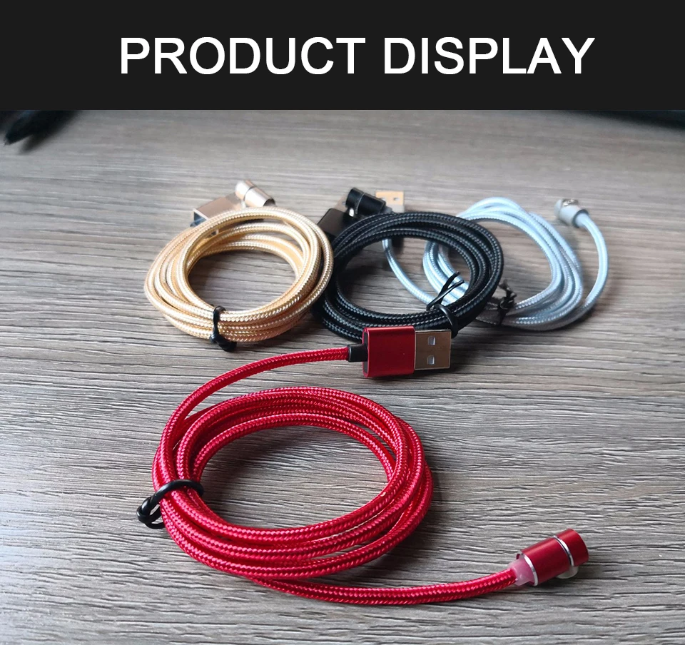 Магнитный зарядный кабель 2A Быстрая зарядка micro usb type C кабели для мобильных телефонов Android micro usb нейлоновый шнур 1 м