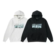 

New trendy brand hip-hop letter hooded sweater men's trend loose wild couple casual pullover