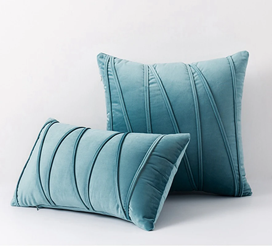 Inyahome Velvet Cushion Cover Pillowcase Solid Color Pillow Case Cojines Decor Sofa Throw Pillows Room Pillow Cover Decorative 
