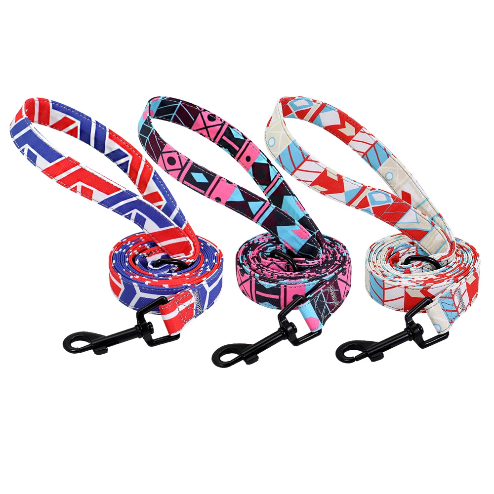 150cm Nylon Pet Leash Colorful Print Walking Training - PeticaDeals