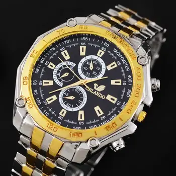 

2020 Men's Wrist Watches Mens Watches Top Orlando Clock Stainless Steel Gold Color Watches Of Men Erkek Kol Saati Reloj Hombre