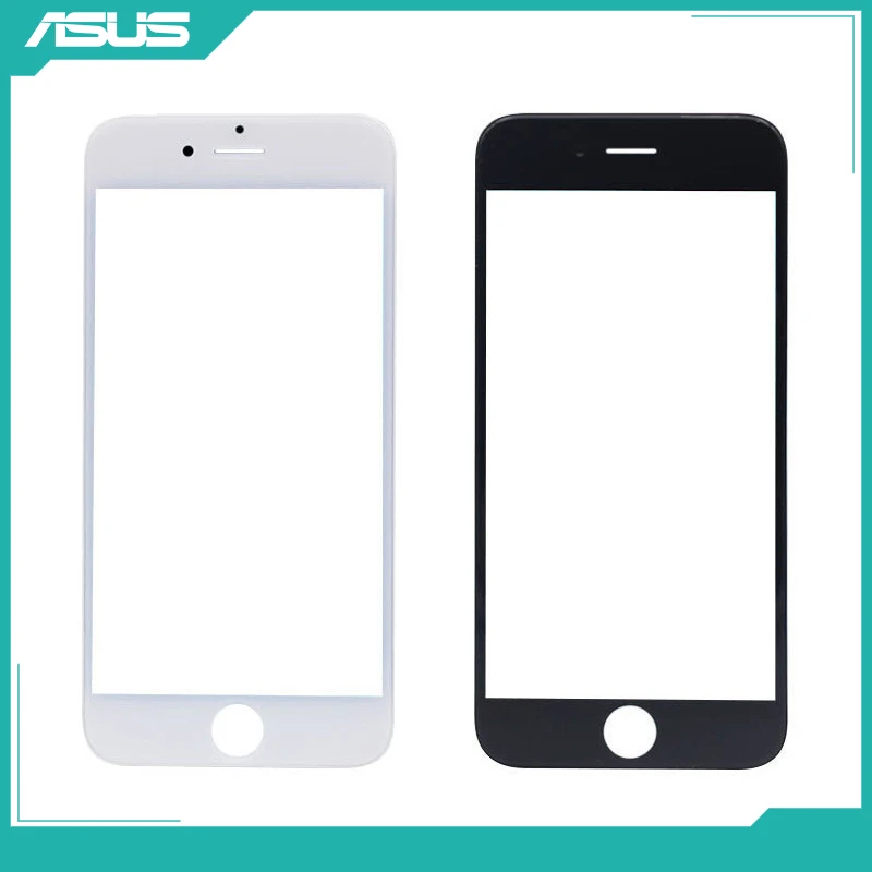 Черно-белая передняя внешняя стеклянная крышка объектива Netcosy с рамкой для Iphone 5 5S