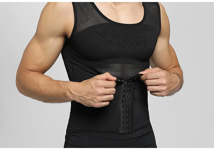 Body Shaper Men Waist Trainer Tank Tops Tummy Slimming Belt Corset Waist Cincher Girdle Vest Undershirt