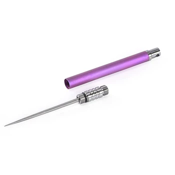 

Titanium Alloy Outdoor Edc Toothpick Bottle Fruit Fork Camping Tool Titanium Toothpick Lightweight Portable Multi Rose Red