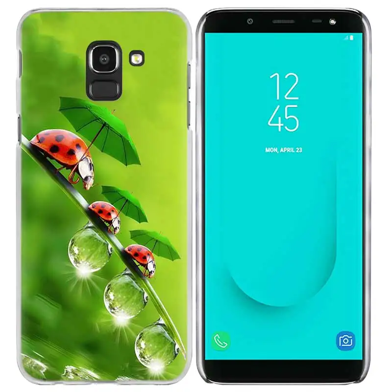 Четыре листа "Божья коровка" Дейзи чехол для samsung Galaxy A50 A80 A70 A60 A40 A30 A20 A20e A10 A9 A7 A6 Note 8, 9, 10, плюс 5G Cas