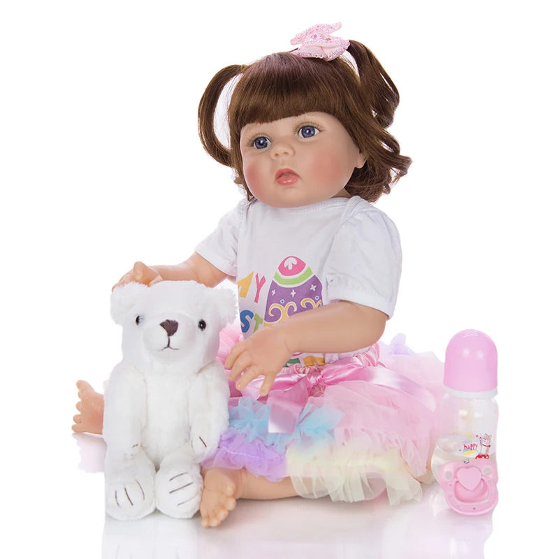Corpo de silicone reborn baby doll 2" bebe reborn для маленьких девочек, живые младенцы, подарок для детей, игрушки для купания