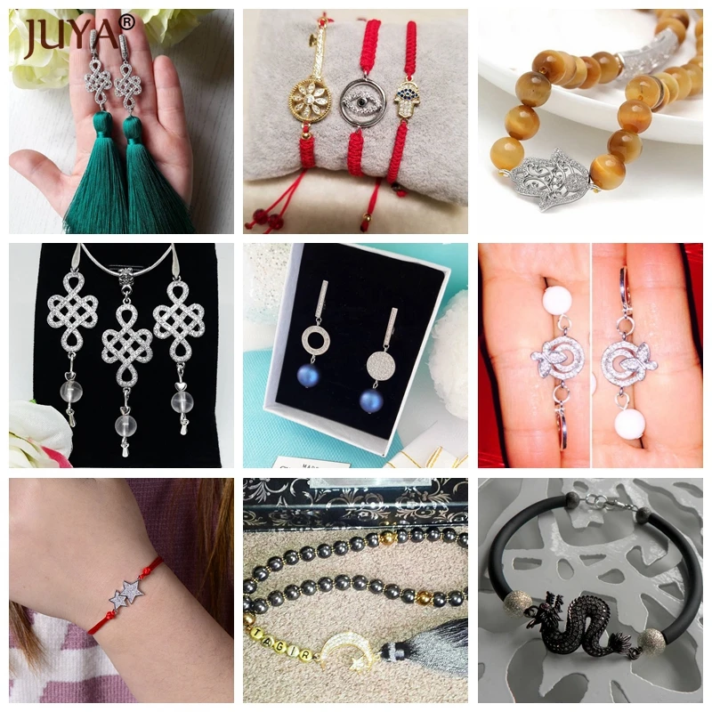 Juya, модные аксессуары для рукоделия ручной работы, металлические шармы, соединители для женщин, серьги, браслет, компоненты для изготовления