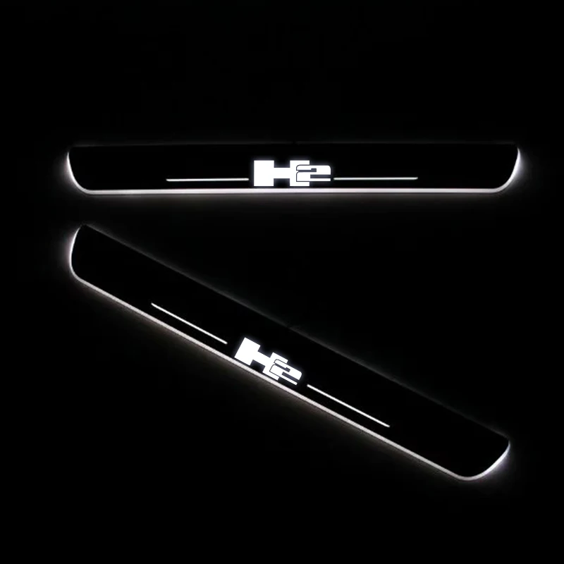 

LED Door Sill For HUMMER H2 2002 2003 2004 - 2007 2008 2009 Door Scuff Plate Entry Guard Threshold Welcome Light Car Accessories