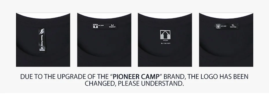 Pioneer camp moda impressão t-shirts masculina 100%