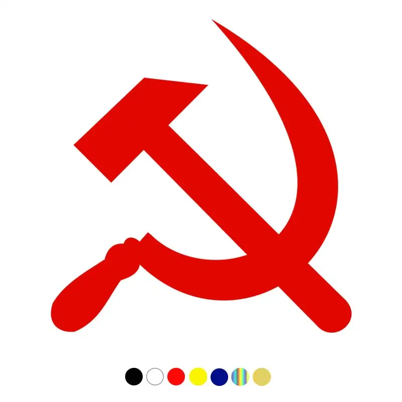 

CS-1011#15*15cm hammer and sickle USSR funny car sticker vinyl decal white/black for auto car stickers styling car decoration