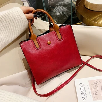 

Designer Tote Bag 2019 Luxury Shoulder Crossbody Bags High Quality Leather Ladies Handbag Big Handle Sac A Main Femme Black Red