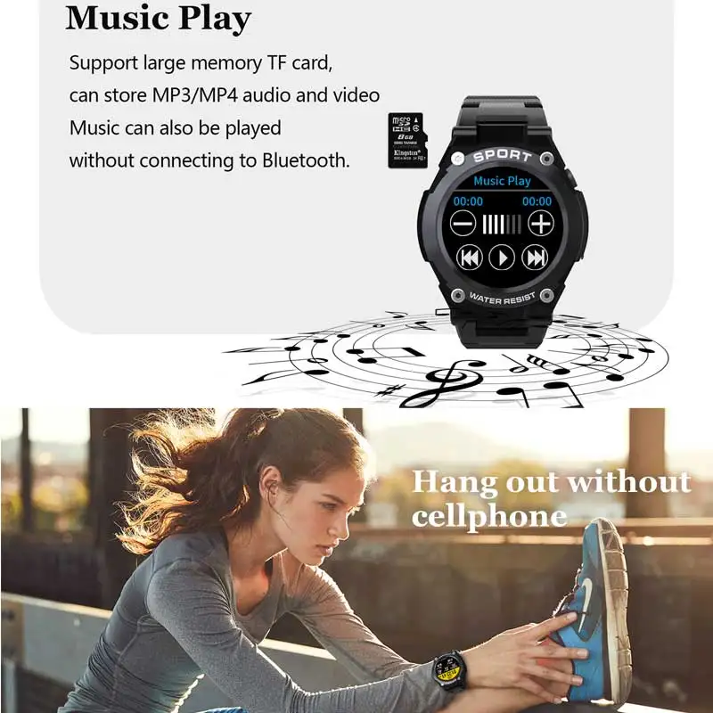 DT97 gps Смарт-часы для мужчин IP67 Bluetooth Вызов часы спортивный фитнес-браслет gps-трекер компасы воспроизведения музыки TF карты Smartwatch