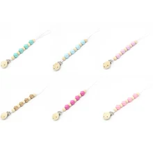 Cheap Handmade Silicone Pacifier Chains Safe Teething Maternal Infant Bottle Drop-proof Pacifier Chain Wooden Soother Clips Cheap Handmade Silicone Pacifier Chains Safe Teething Maternal Infant Bottle Drop-proof Pacifier Chain Wooden Soother Clips