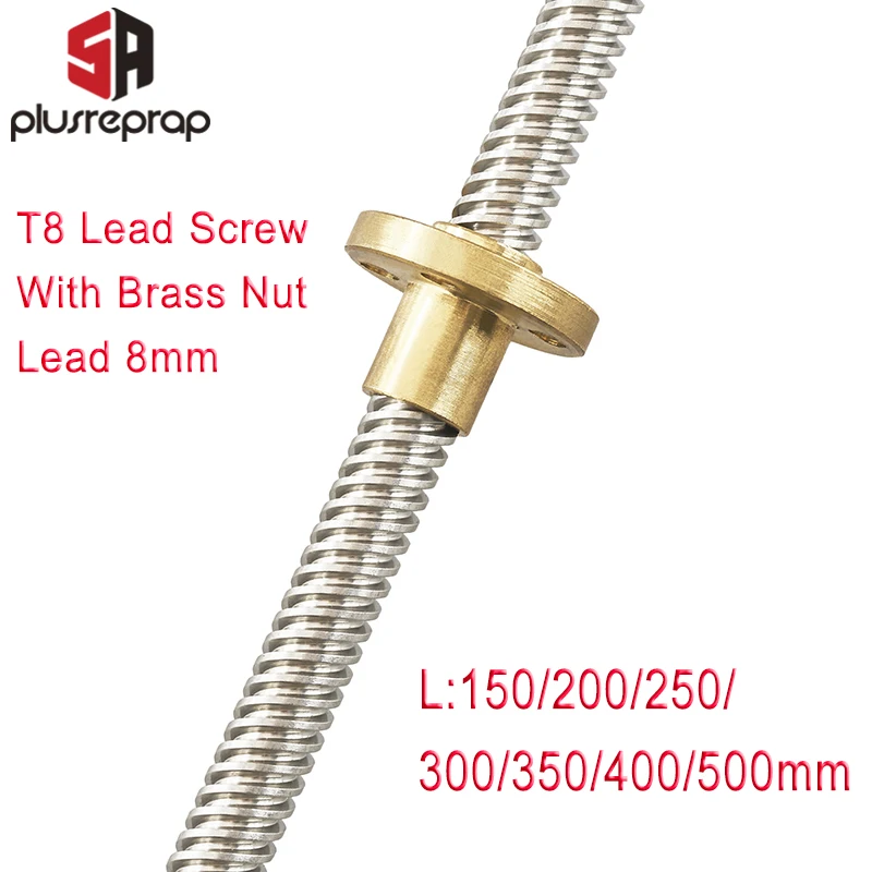 Tuerca De Tornillo De Plomo T8, 2mm, 8mm, Latón, Brida T8x8mm, Piezas