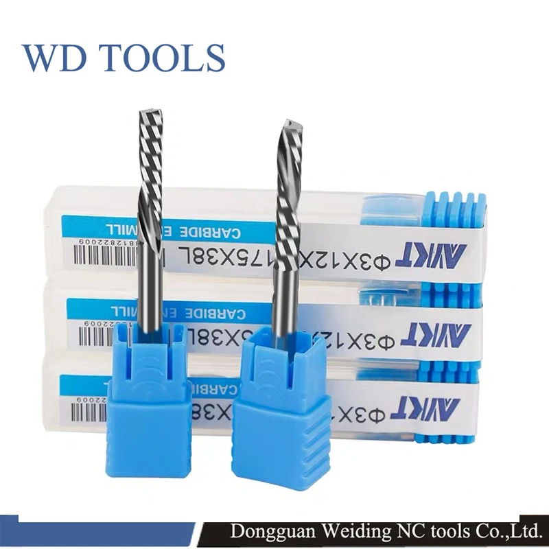 1pcs3175SingleFluteCNCRouterBitssingleFluteSpiralEndMills