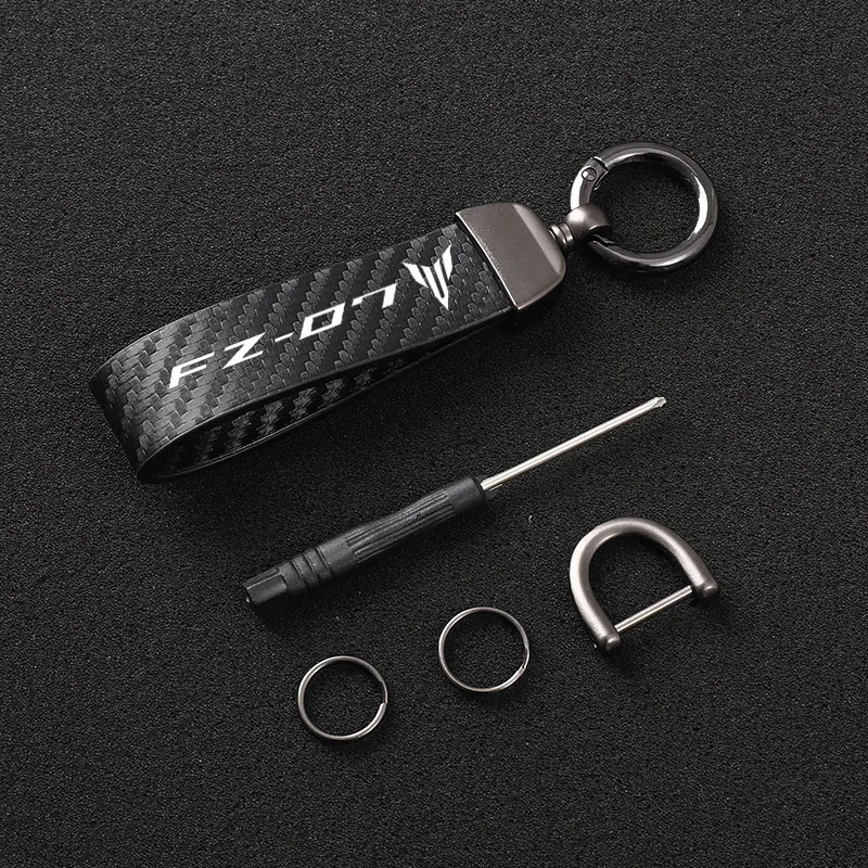 

High-Grade Leather Motorcycle keychain Horseshoe Buckle Jewelry for Yamaha MT07 FZ 07 MT 07 MT-07 2014 2015 2016 2017 2018 2019