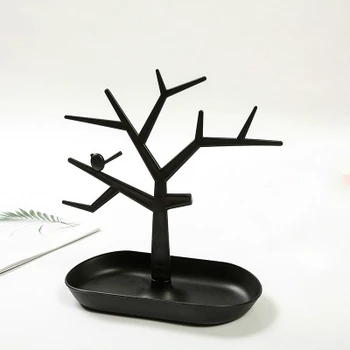 

Qingwen Fashion Bird Tree Jewelry Packing Key Pendant Earrings Ring Necklace Jewelry Display Stand Hanger Wholesale