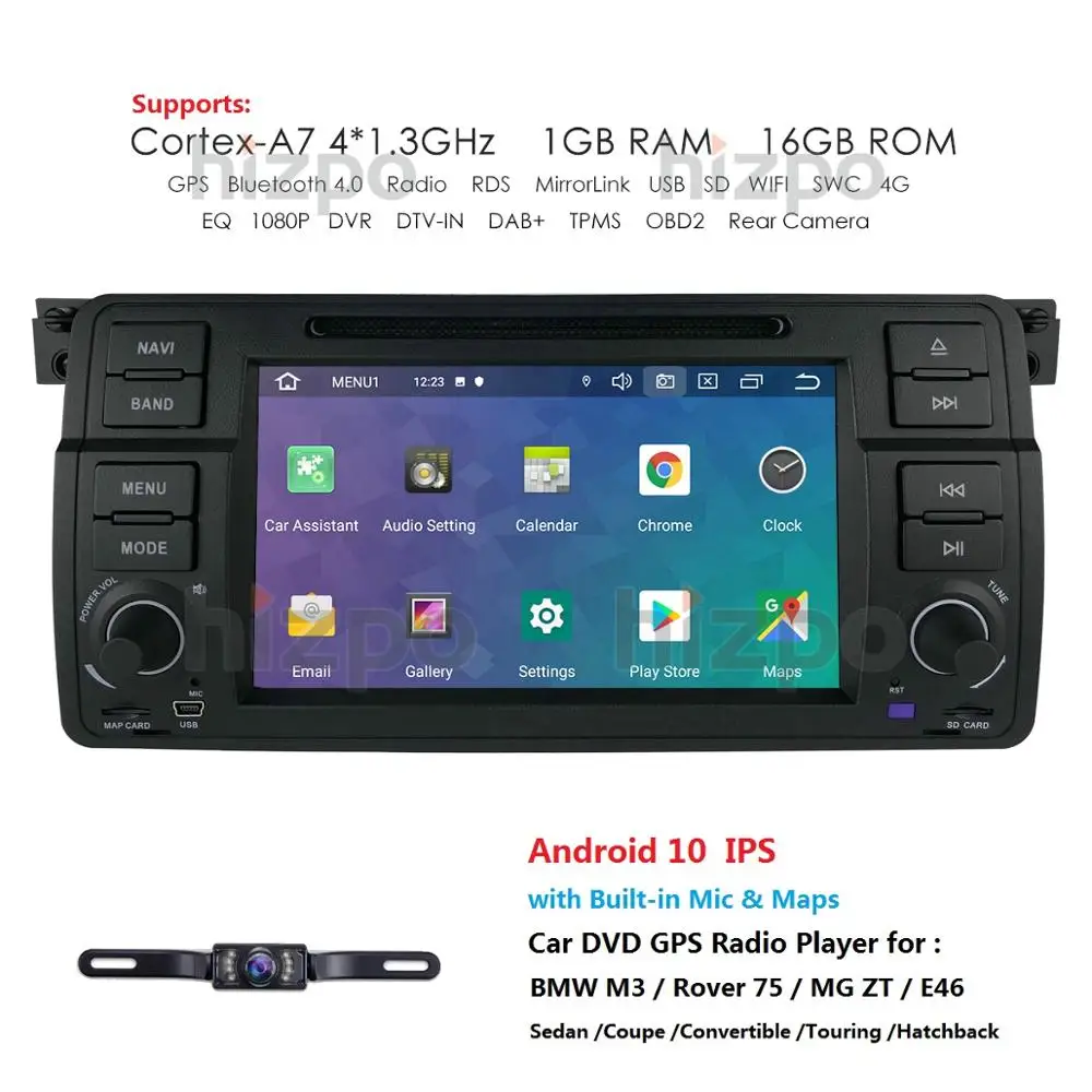 Автомобильный DVD проигрыватель Android10 GPS стерео аудио плеер для BMW E46 M3 MG ZT ROVER 75 1999 2006