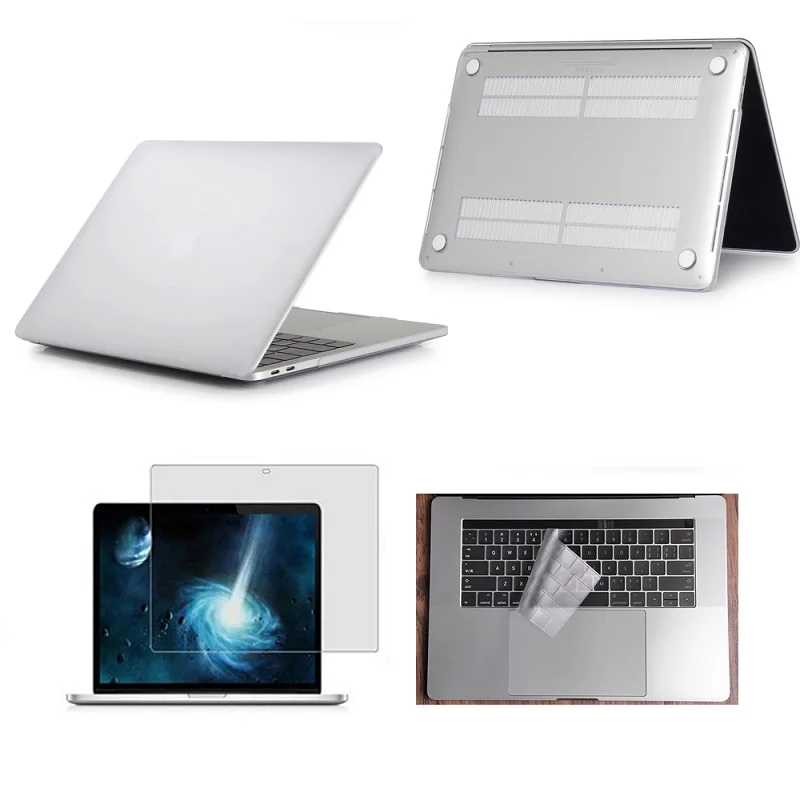 

New Frosted Clear Rubberized Hard Case Cover Skin Set keyboard cover For Apple Macbook Air Pro Retina Touch Bar 11 12 13 15"inch