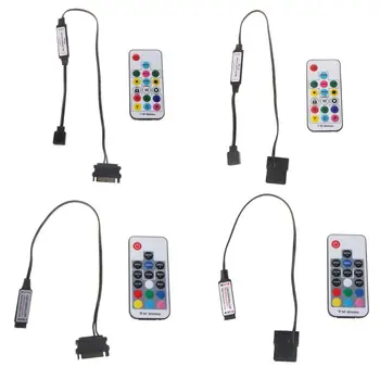 

2020 New RGB Controller RF Wireless Remote Control for Case LED Light 3Pin 5V/4Pin 12V