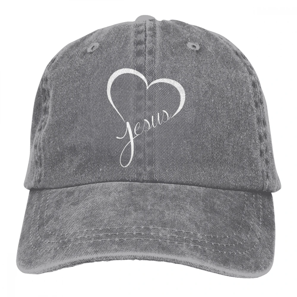 Хесус сердце Casquette глубокий Хизер унисекс Мужские Женские джинсовые бейсболка с ремешком кепки Регулируемый Гольф папа шляпа