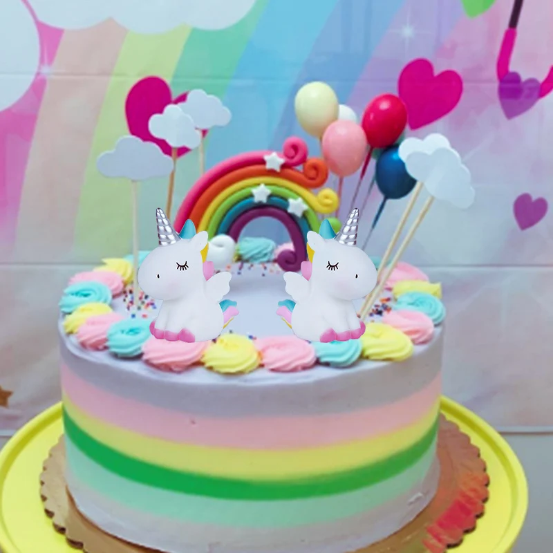 10 шт. подарочных пакетов Единорог вечерние поставки Baby Shower шар чашки салфетка