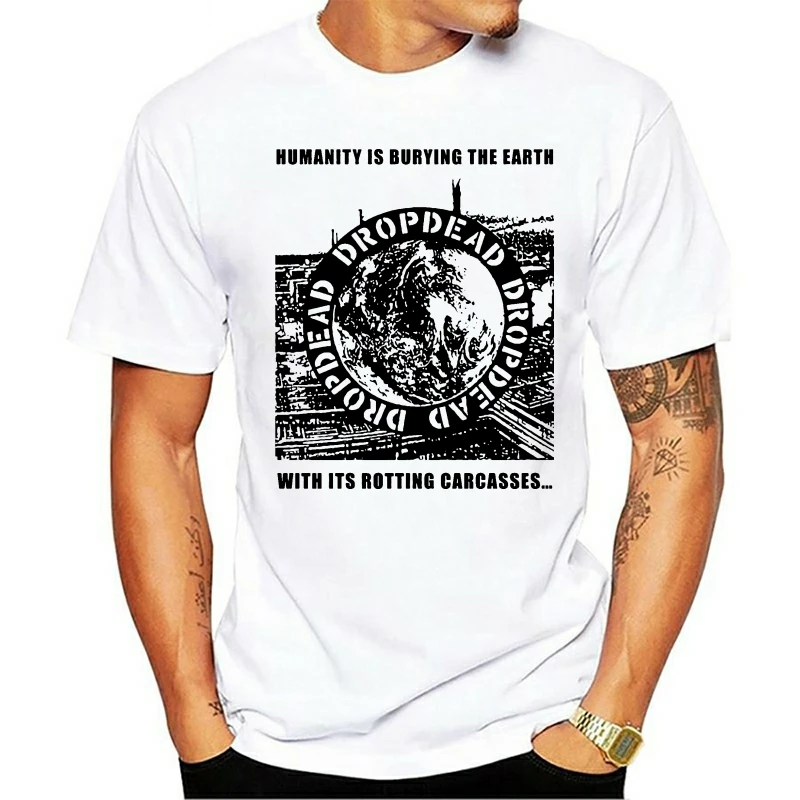 

2020 Leisure Fashion 100% Cotton O-neck T-shirt Dropdead V5 White Hardcore Punk Grindcore All Sizes S-3XL Cheap Sale % For Boys