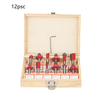 

New 15/12 psc Milling Cutter 8mm Shank router bits Set cnc cutter milling cutters for wood Woodworking Floor Engraving Cutting t