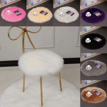 

Soft Warm Wool Round Carpet Cushion Stool Pad Thickening Dining Chair Cushion Anti-Slip Seat Mat Chair Mat Pad Floor Cushions