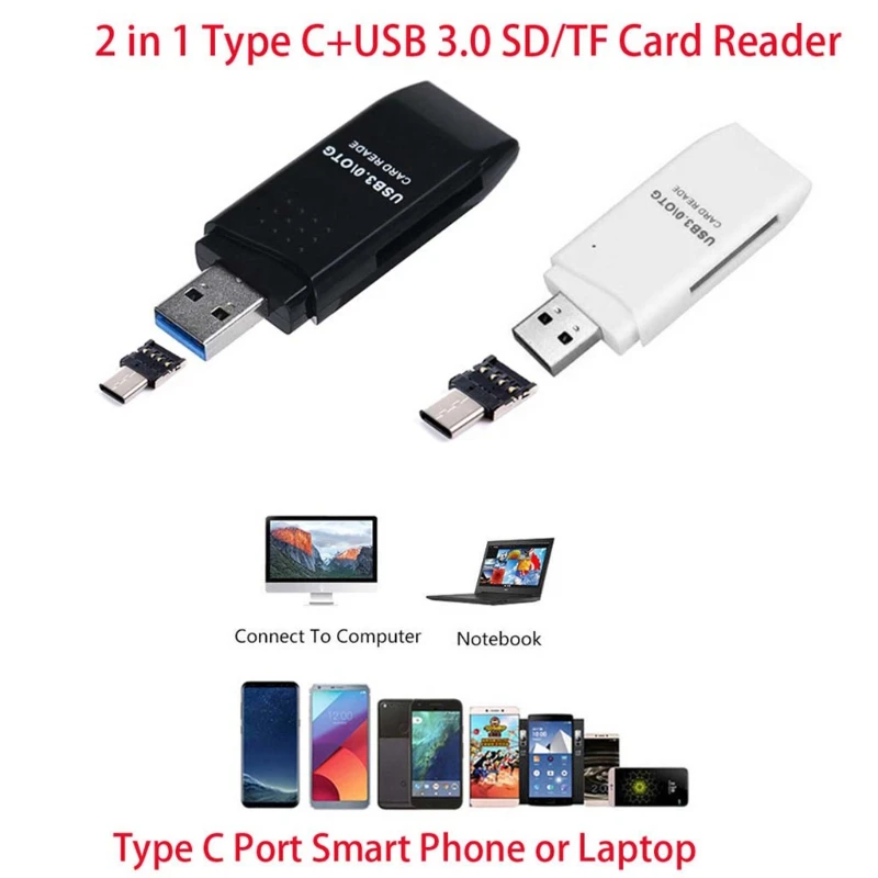 Type C USB 3,0 SD Micro SD TF кард-ридер для ПК ноутбука Macbook S8 G6 G5 Android