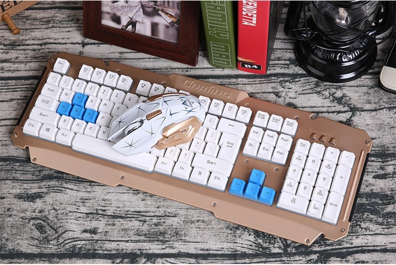 Игровая клавиатура teclado mikey mouses для ПК беспроводная и мышь настройка игр набор