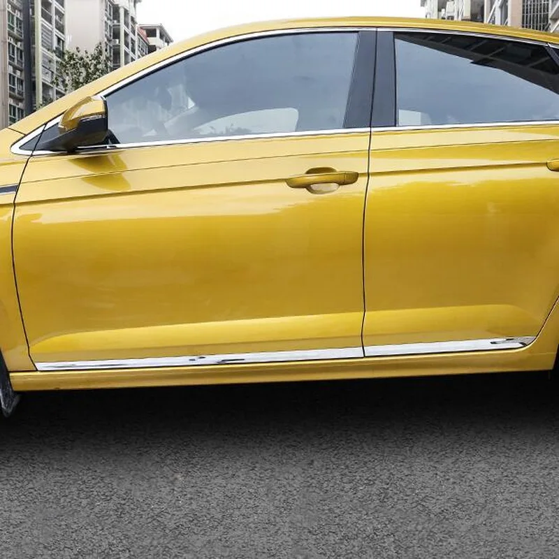 Tonlinker наружные наклейки на края двери автомобиля для Volkswagen POLO-20 автомобильный Стайлинг 4 шт. наклейки на крышки из нержавеющей стали