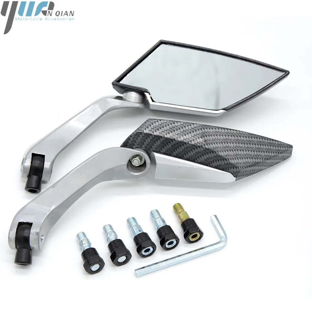 Carbon fiber Мотоцикл карбоновые зеркала заднего вида CNC алюминиевое мотоциклетное зеркало для Honda CB190R CBR300R FORZA 125 250 300 Helix 250 X-ADV NM4 - Цвет: Carbon fiber