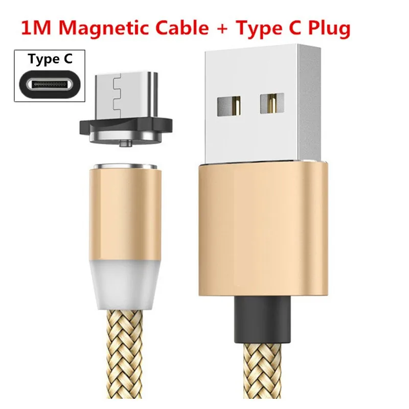 Магнитный Micro USB кабель для samsung J6 J4 Plus J2 Grand prime pro G530 Android мобильный телефон Быстрый тип C СВЕТОДИОДНЫЙ Магнитный зарядное устройство - Цвет: For Type C