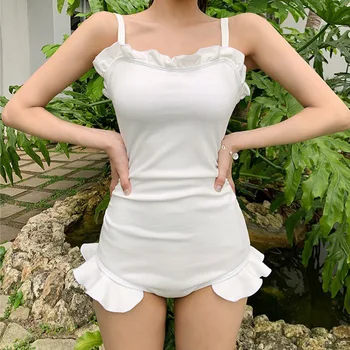 

One-Piece Swimsuits Woman Swim Wear Swimsuit For Surfing Swimming Suit Women Sexy White 2019 New Korean Ins 1936 Animal